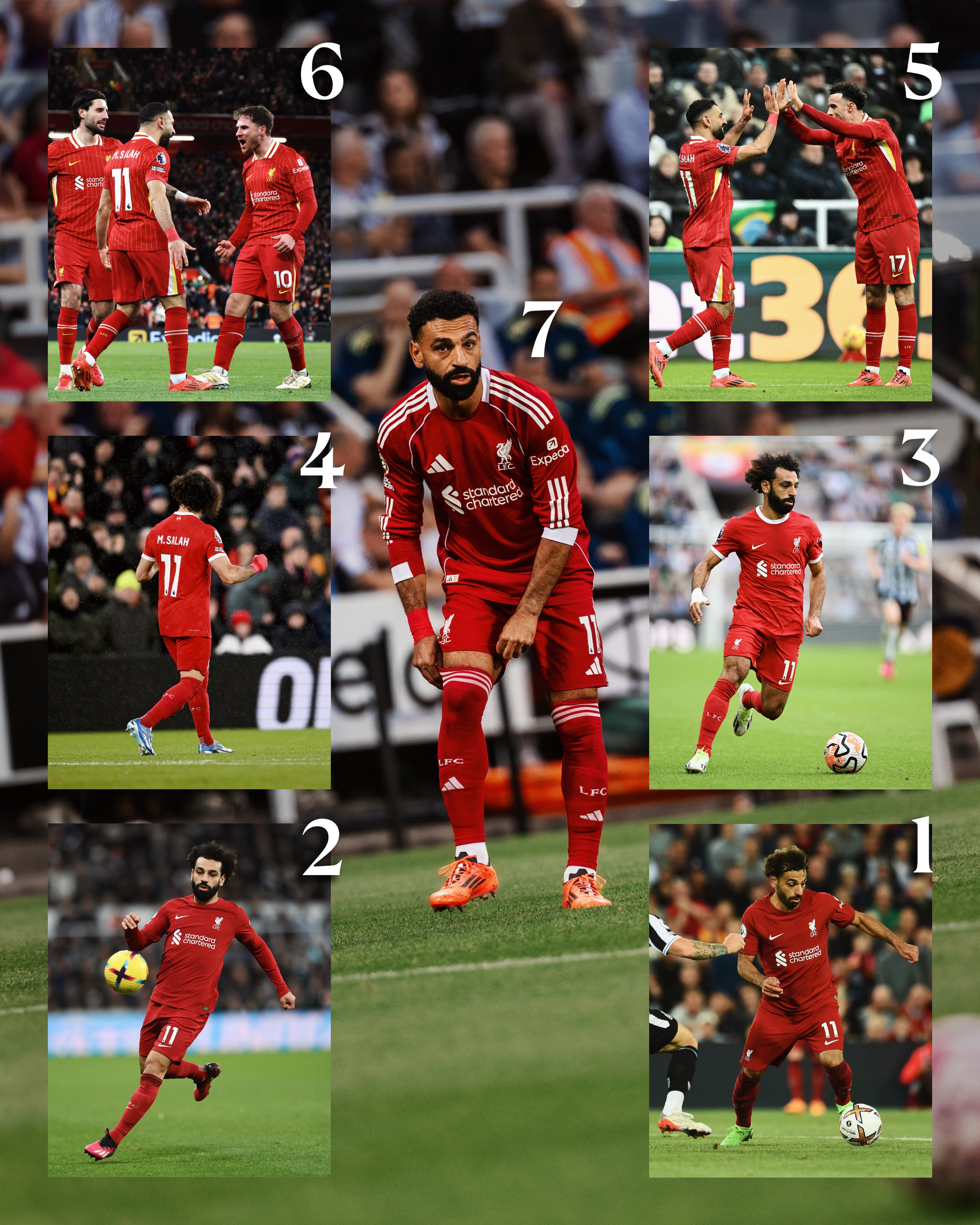 自带一助？近7次利物浦联赛面对纽卡，萨拉赫每场都能送出1次助攻